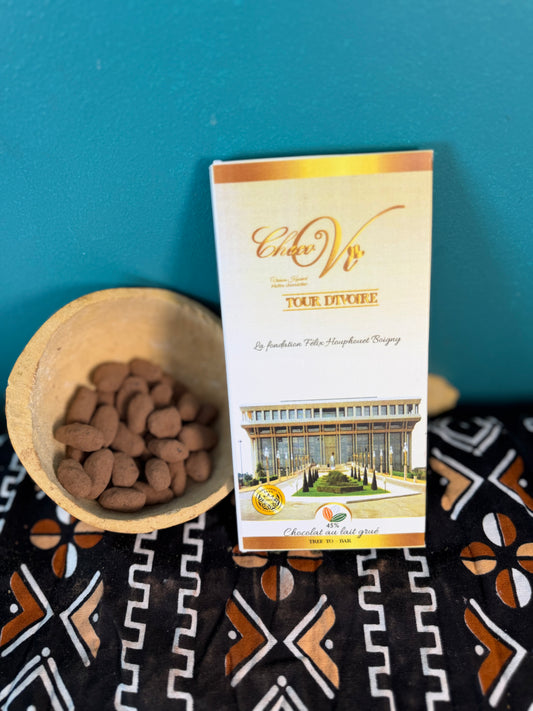 Chocolat au lait grué 45% Chocovi -100G AVPA 2023