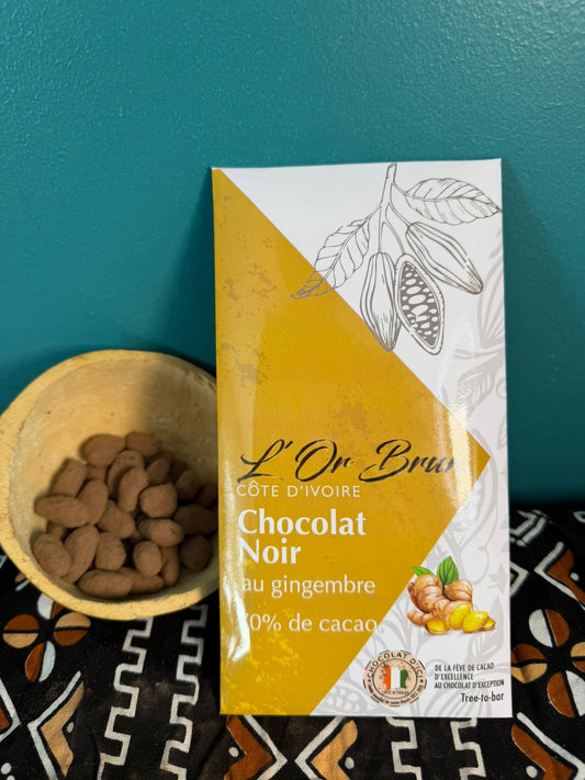 Chocolat Noir 70% gingembre Chocovi -100G