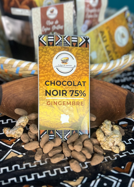 Chocolat noir 75% gingembre -100G